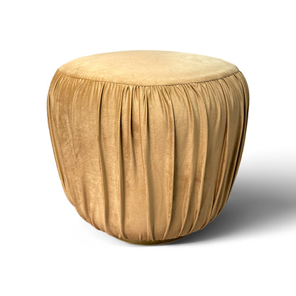 Soft Modern Wrinkle Pattern Round Ottoman