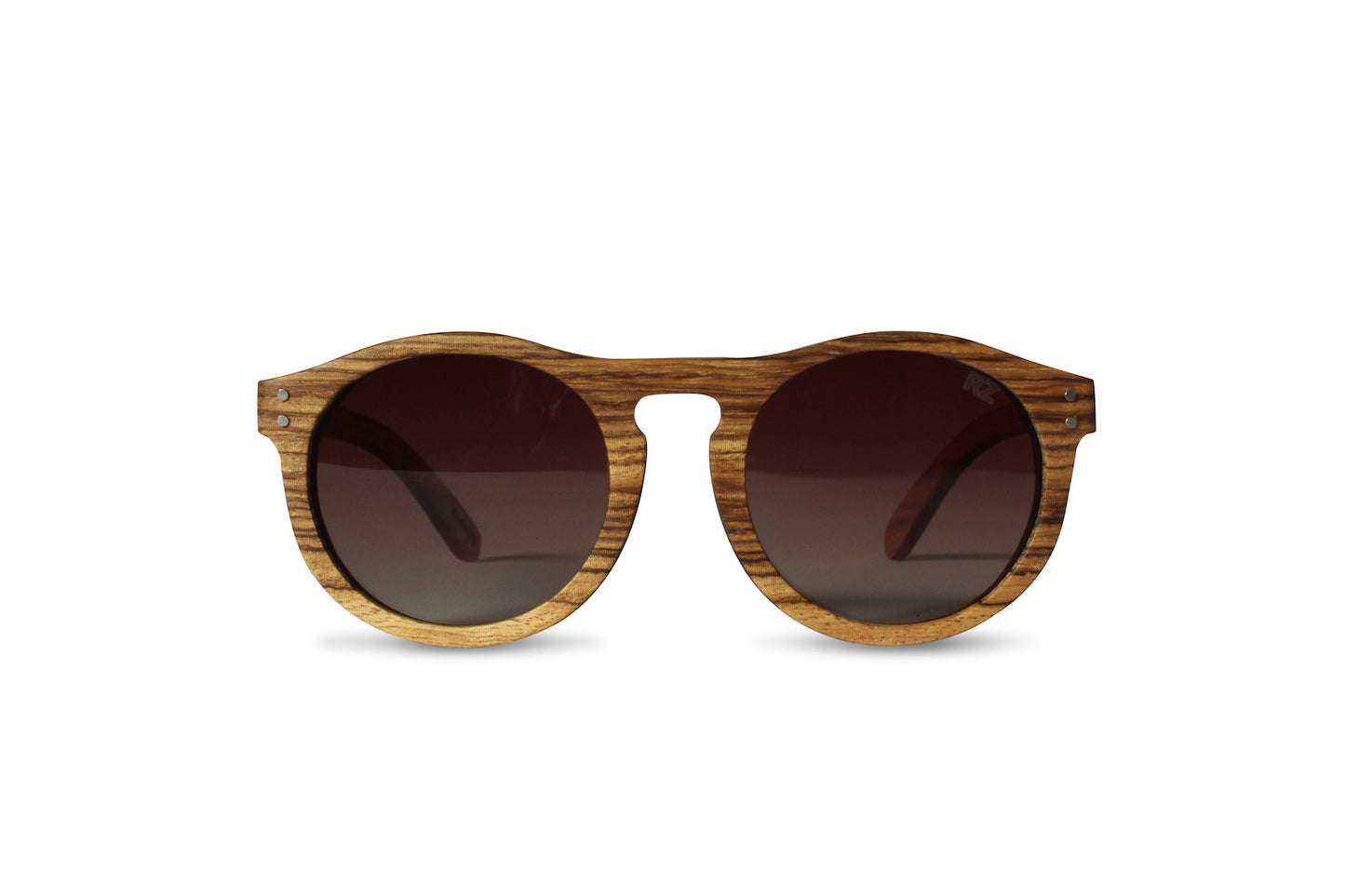 Zebra Round Wooden Sunglasses