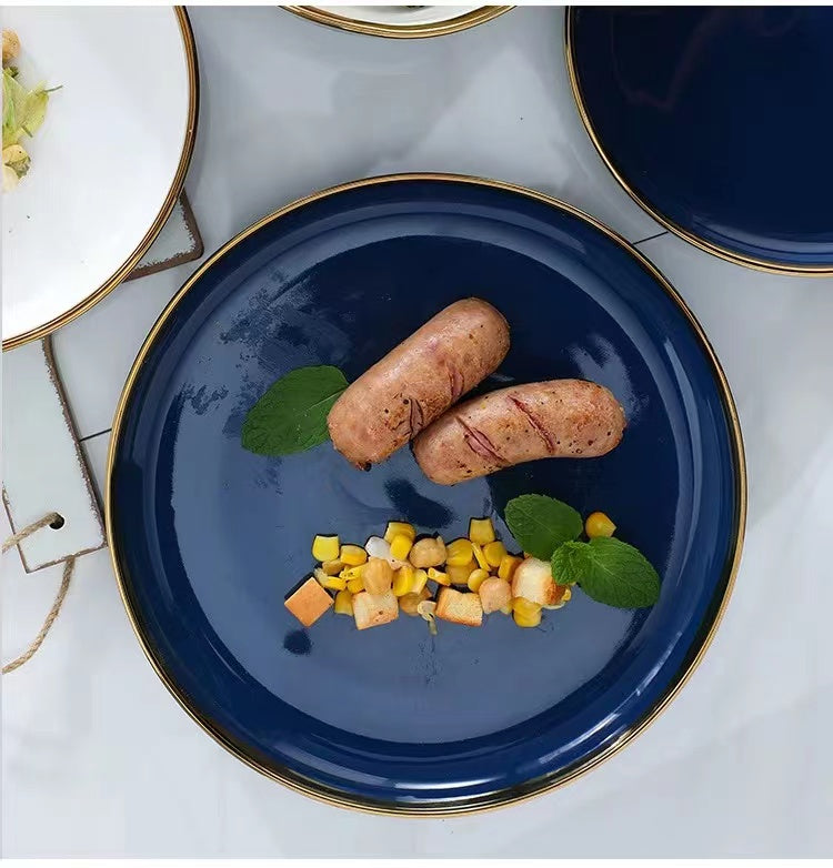 Blue & Gold Porcelain Plate