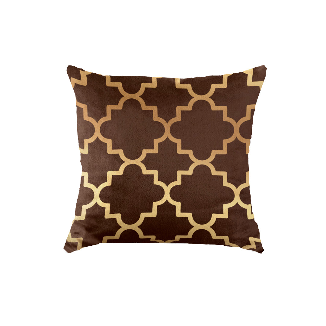 SuperSoft Brown Quatrefoil