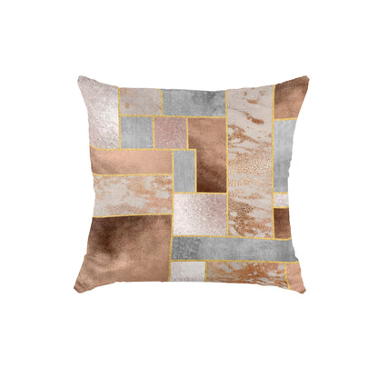 SuperSoft Copper Foil Geo Throw Pillow