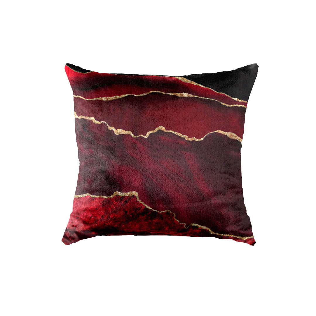 SuperSoft Maroon Abstract Throw Pillow