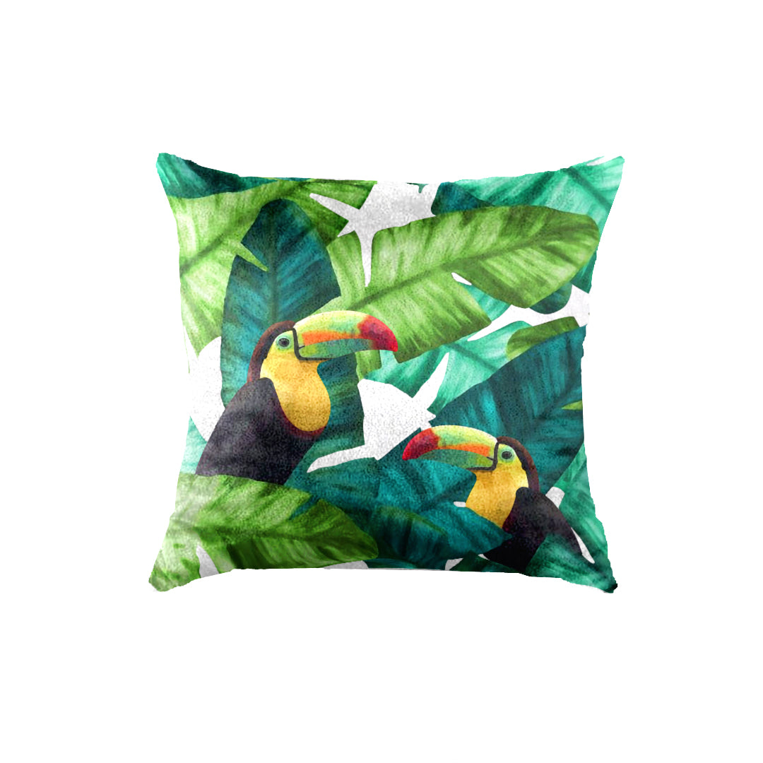 SuperSoft Tropical Parrot Throw Pillow