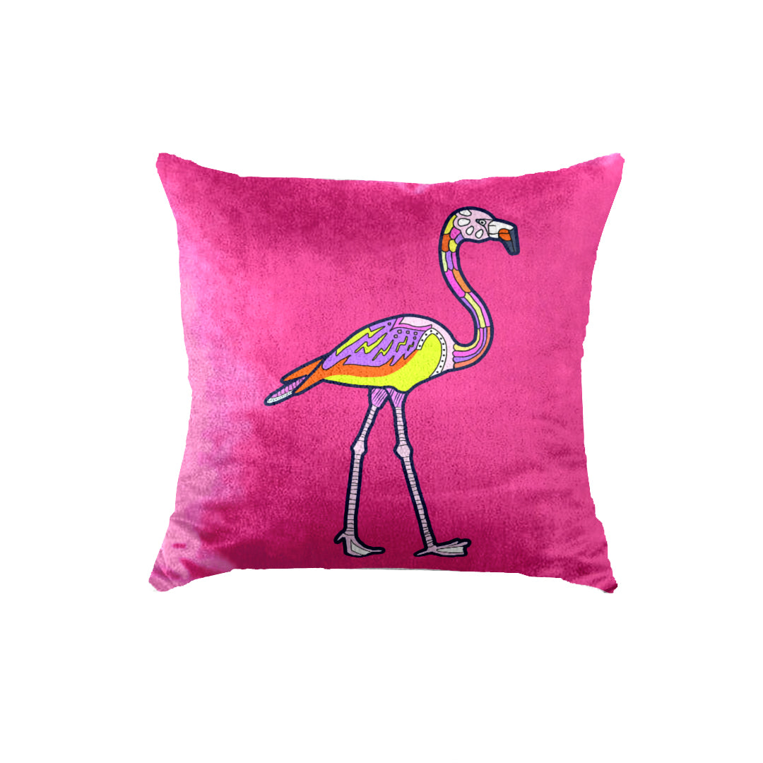 SuperSoft Hot Pink Flamingo Throw Pillow