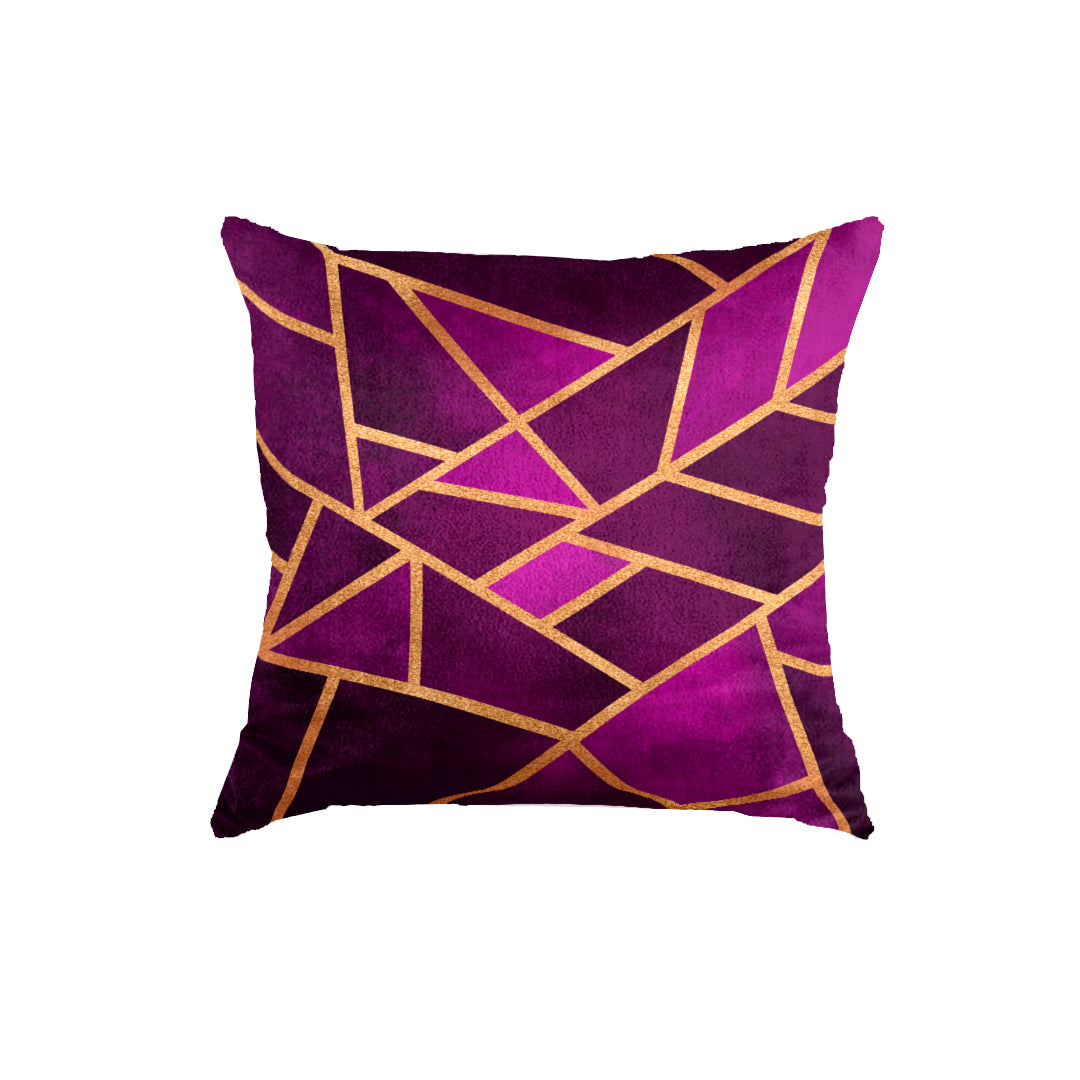 SuperSoft Purple & Gold Stone Throw Cushion