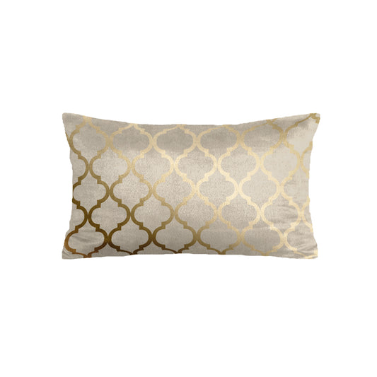 SuperSoft Beige Quatrefoil Rectangle