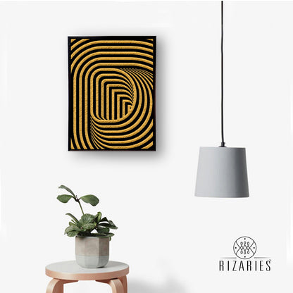 Black & Gold 3D Handmade Canvas Painting