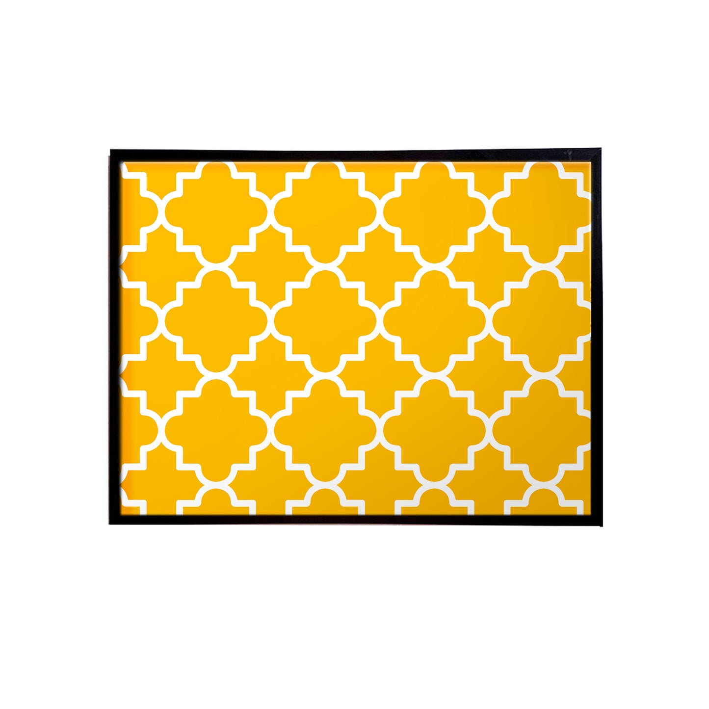 Yellow Quatrefoil Canvas Painting