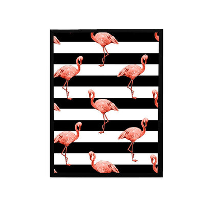 Pink Flamingo Pattern Handmade Canvas Painting