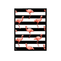 Thumbnail for Pink Flamingo Pattern Handmade Canvas Painting