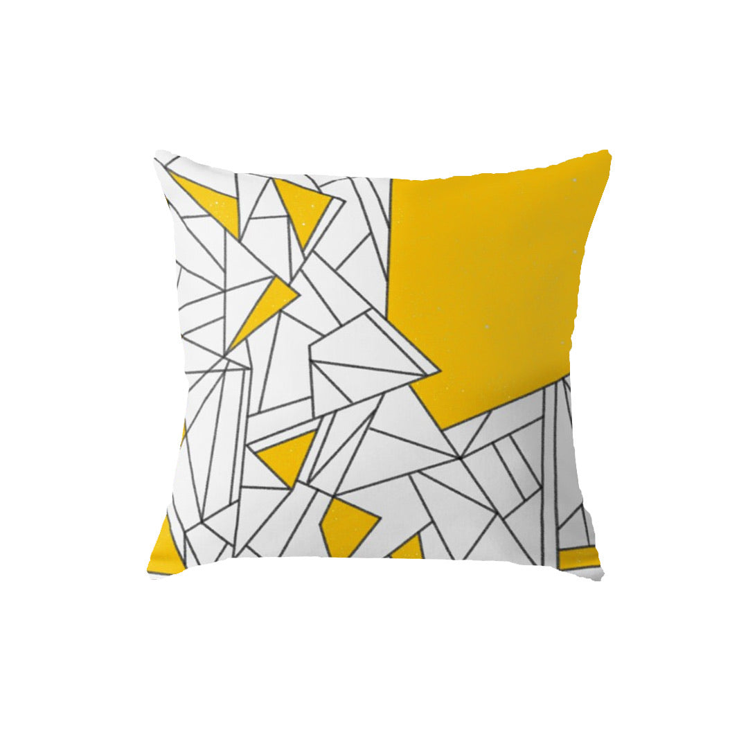 SuperSoft Yellow Geo Pattern Throw Pillow