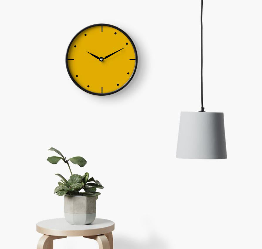 Classy Mustard Wall Clock