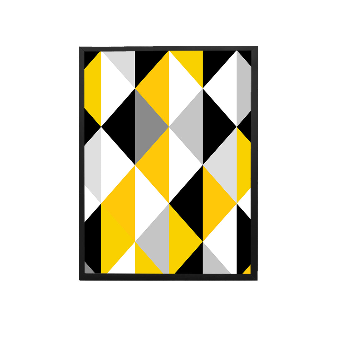 Yellow Diamonds Canvas Painting