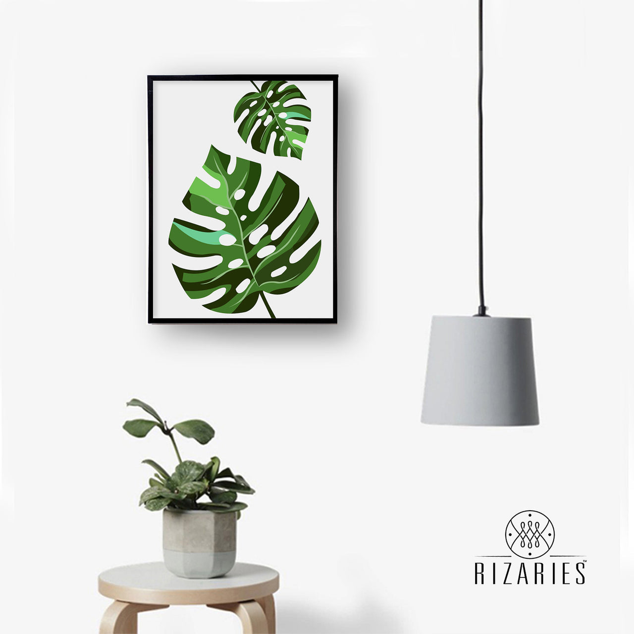 Green Leave Handmade Canvas Painting