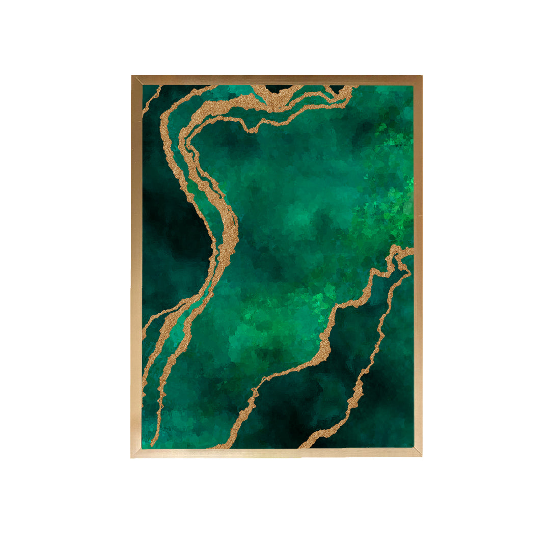 Green Abstract Canvas Painting