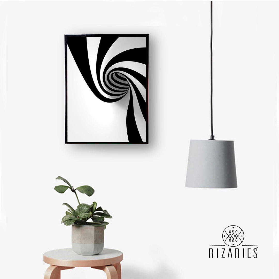 Black & White 3D Handmade Canvas Painting