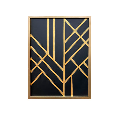 Black Art Deco Canvas Painting