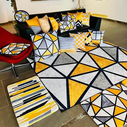 Yellow Geometric Centerpiece (Rug)