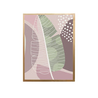 Thumbnail for Mist Pink Leaf Abstract Canvas Painting