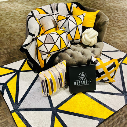 Yellow Geometric Centerpiece (Rug)