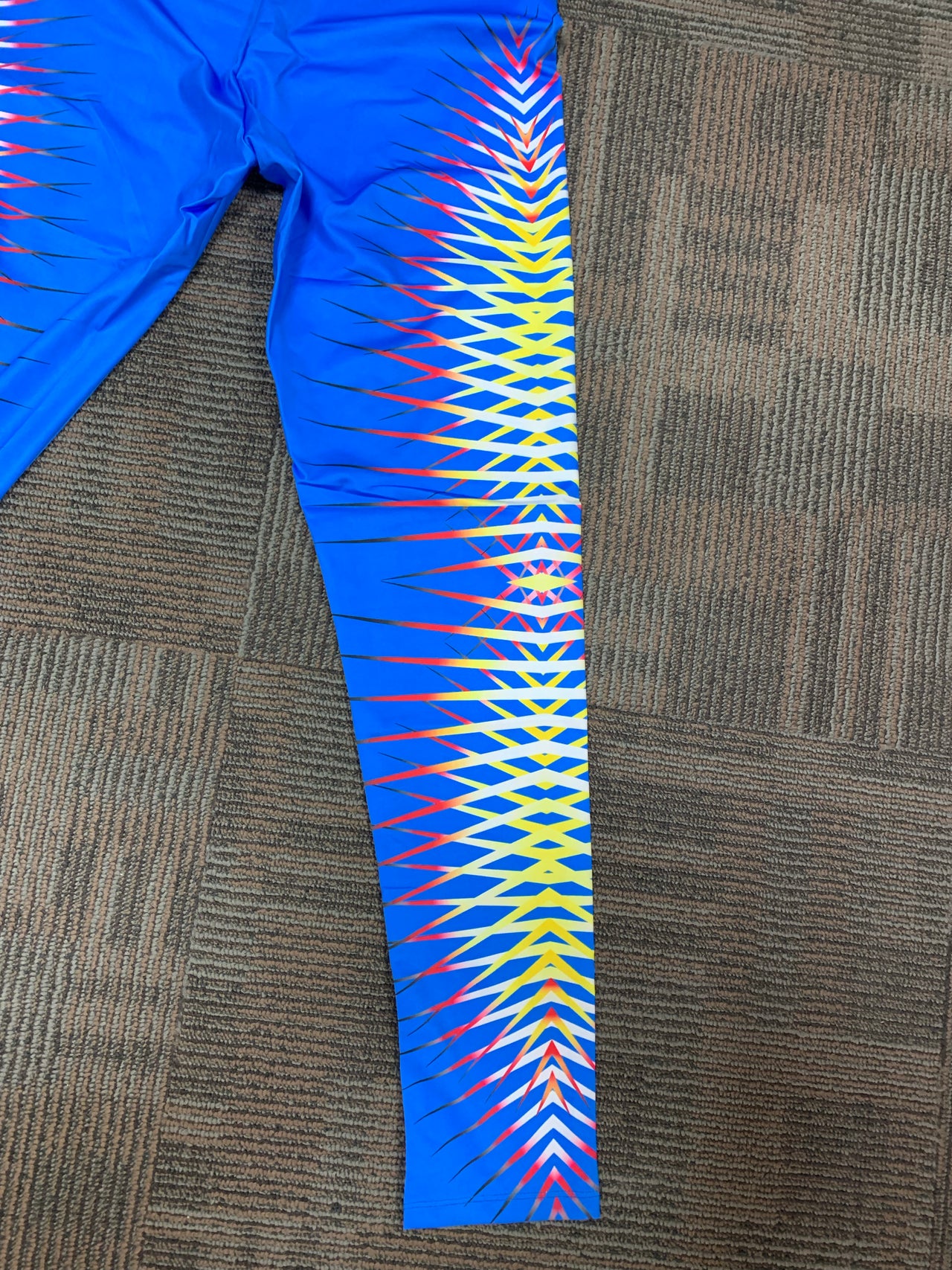 Pattern of Blue Crazy Yoga Pants