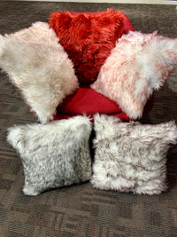 Thumbnail for Soft Faux Fur Contrast Throw Pillows