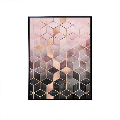 Pink Cubes Handmade Canvas Painting