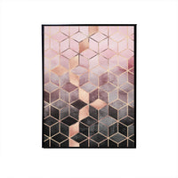 Thumbnail for Pink Cubes Handmade Canvas Painting