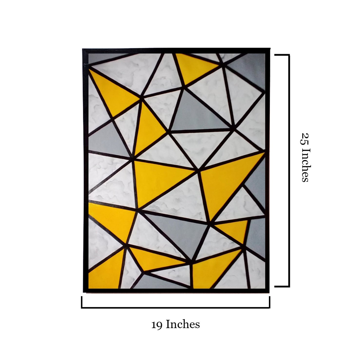 Yellow Geometric Canvas Painting