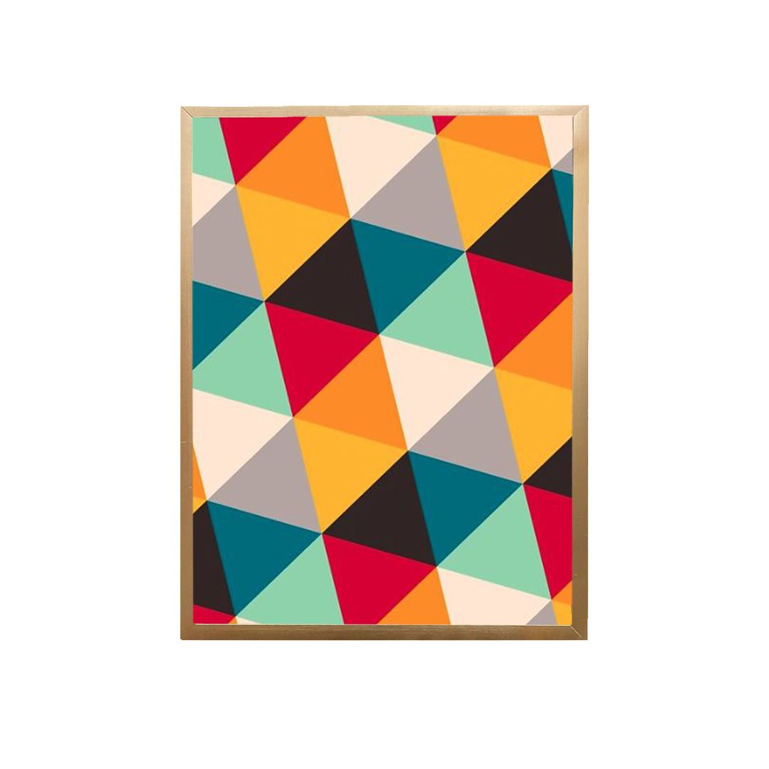 Colorful Small Triangle Canvas Painting