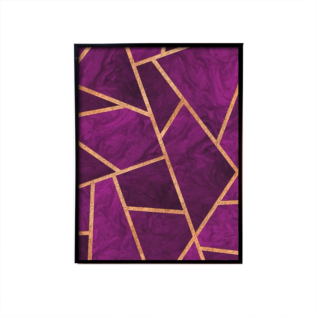 Purple Geometric Canvas Painting