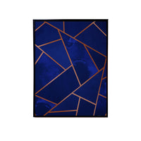 Thumbnail for Navy & Copper Geo Canvas Painting