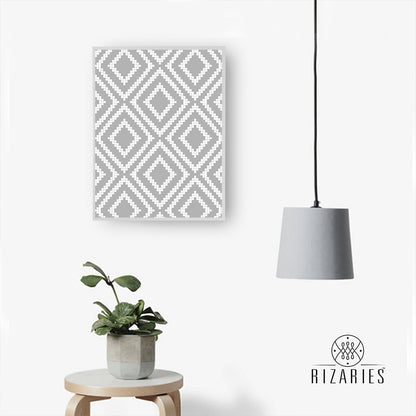 Grey & White Handmade Canvas Painting