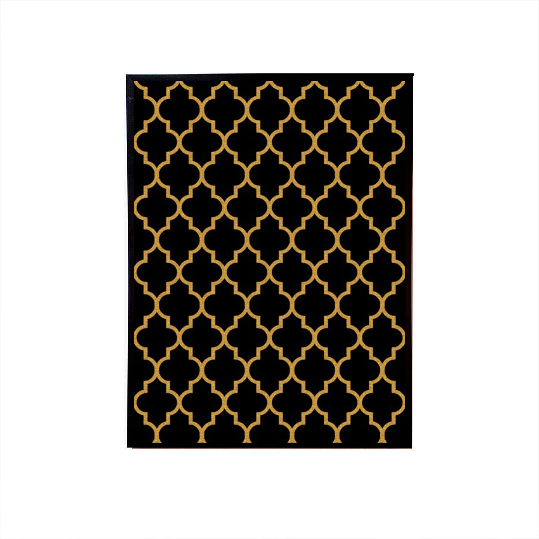 Black Quatrefoil Canvas Painting