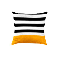 Thumbnail for SuperSoft Mustard black Lines Throw Pillow