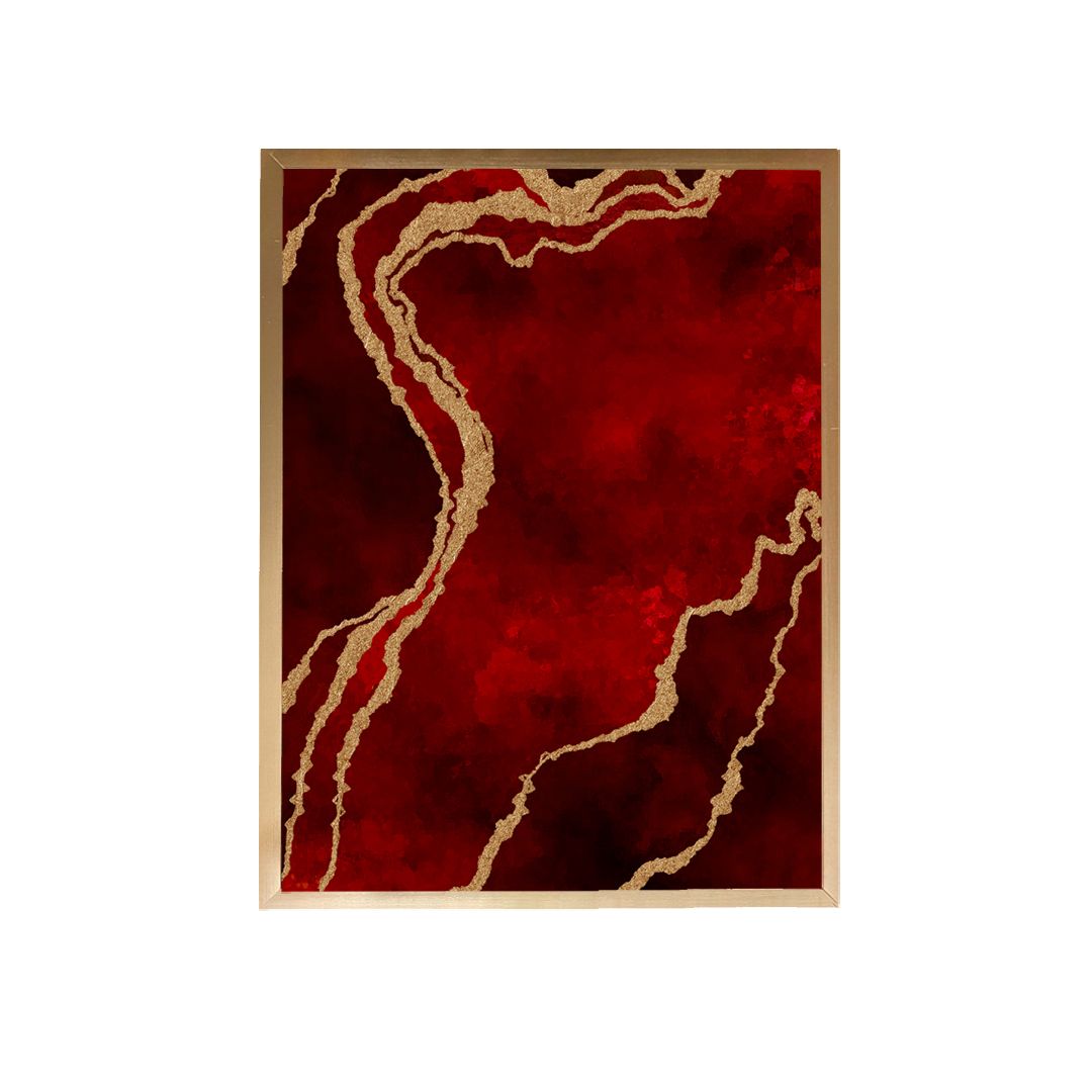 Maroon Abstract Canvas Painting