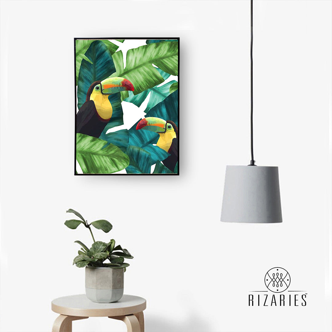 Tropical Parrot Handmade Canvas Painting