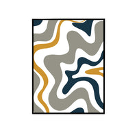 Thumbnail for Navy & Yellow, Grey Abstract Canvas Painting