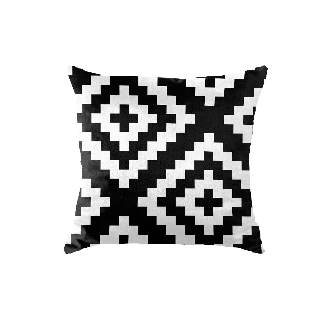 SuperSoft Black & White ZigZag Abstract