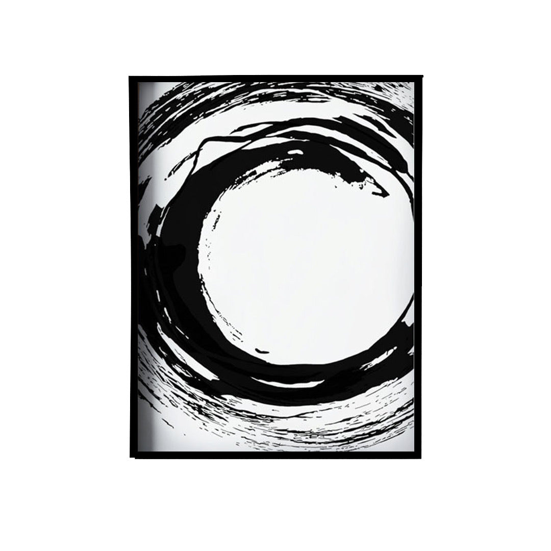 Black & White Abstract Handmade Canvas Painting