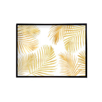Thumbnail for Gold Leaves on White Canvas Painting