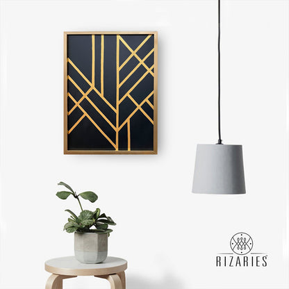 Black Art Deco Canvas Painting