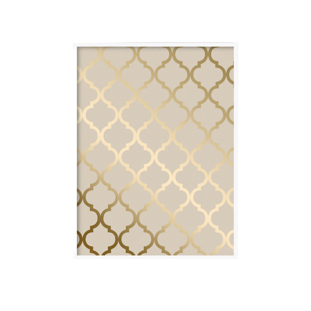 Copper Quatrefoil Canvas Painting