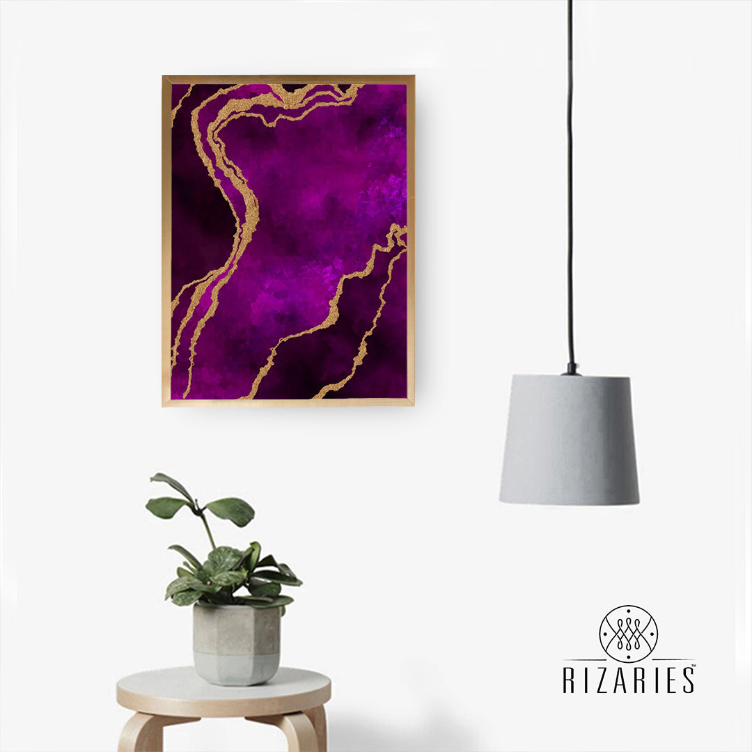 Purple Abstract Canvas Painting