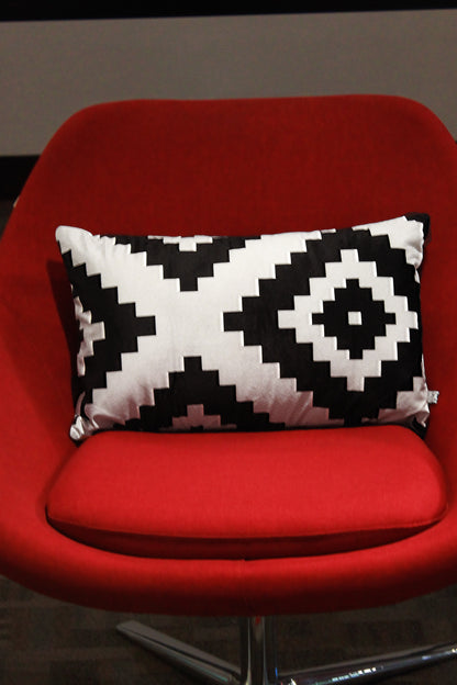 SuperSoft Black & White Abstract Geometric Rectangle