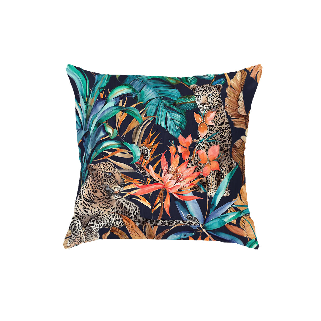 SuperSoft Leopard in a Jungle Throw Pillow