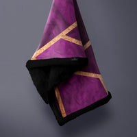 Thumbnail for Soft Purple Geometric Sofa Blanket Throw