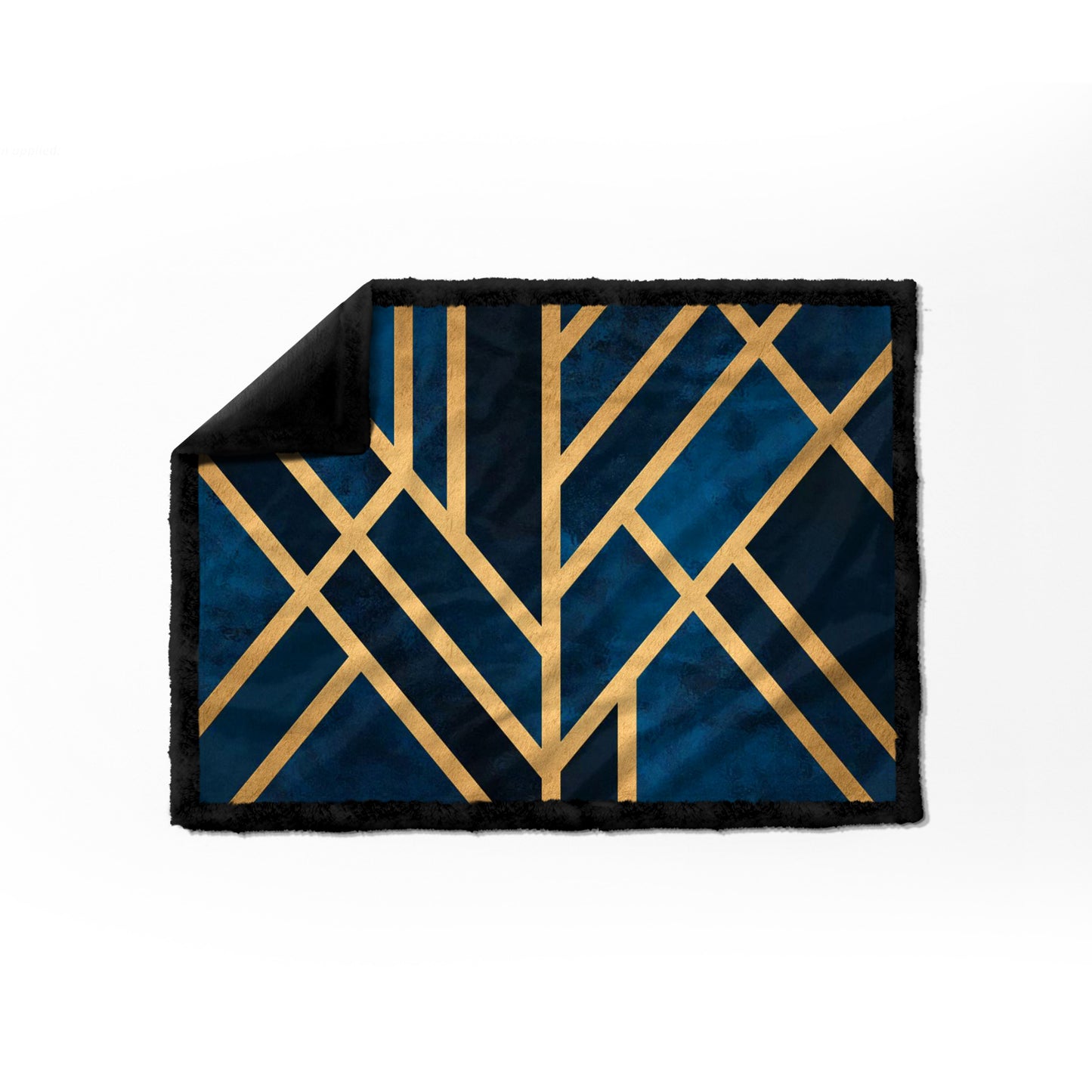 Soft Blue Art Deco Sofa Blanket Throw