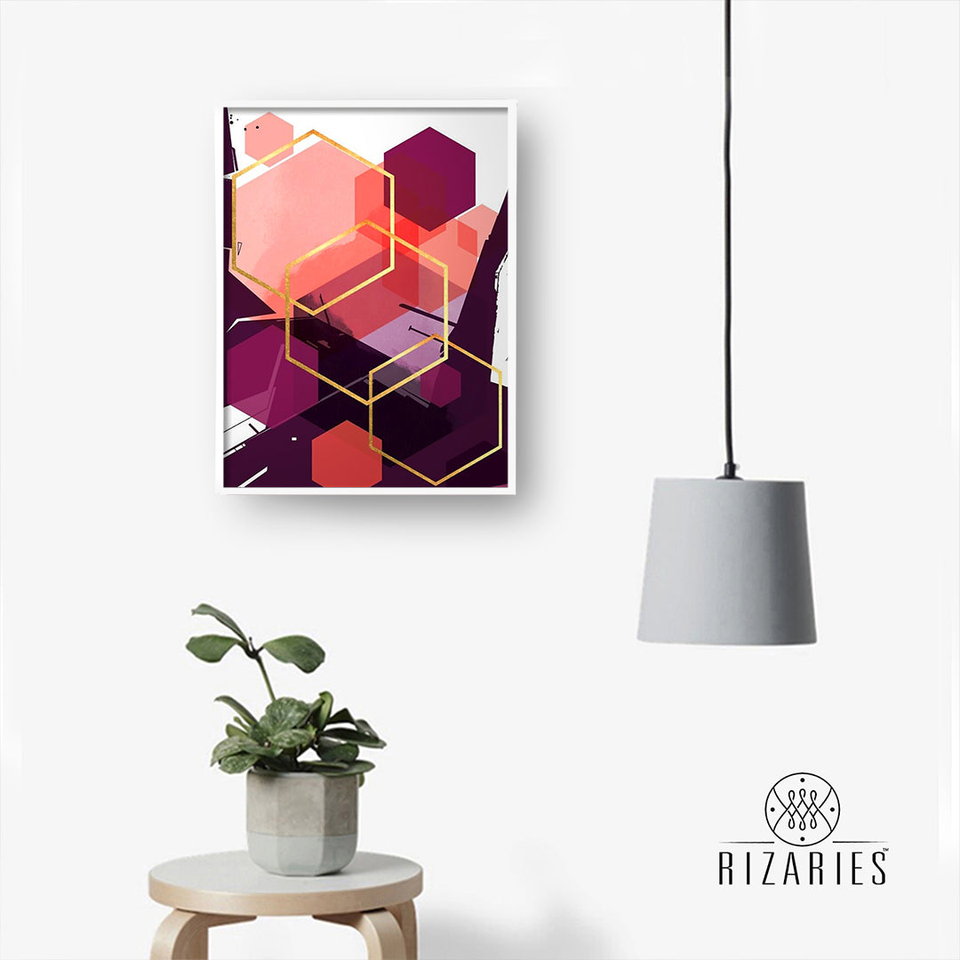 Magenta Abstract Canvas Painting