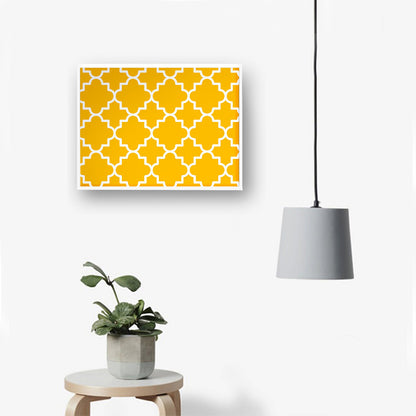 Yellow Quatrefoil Canvas Painting